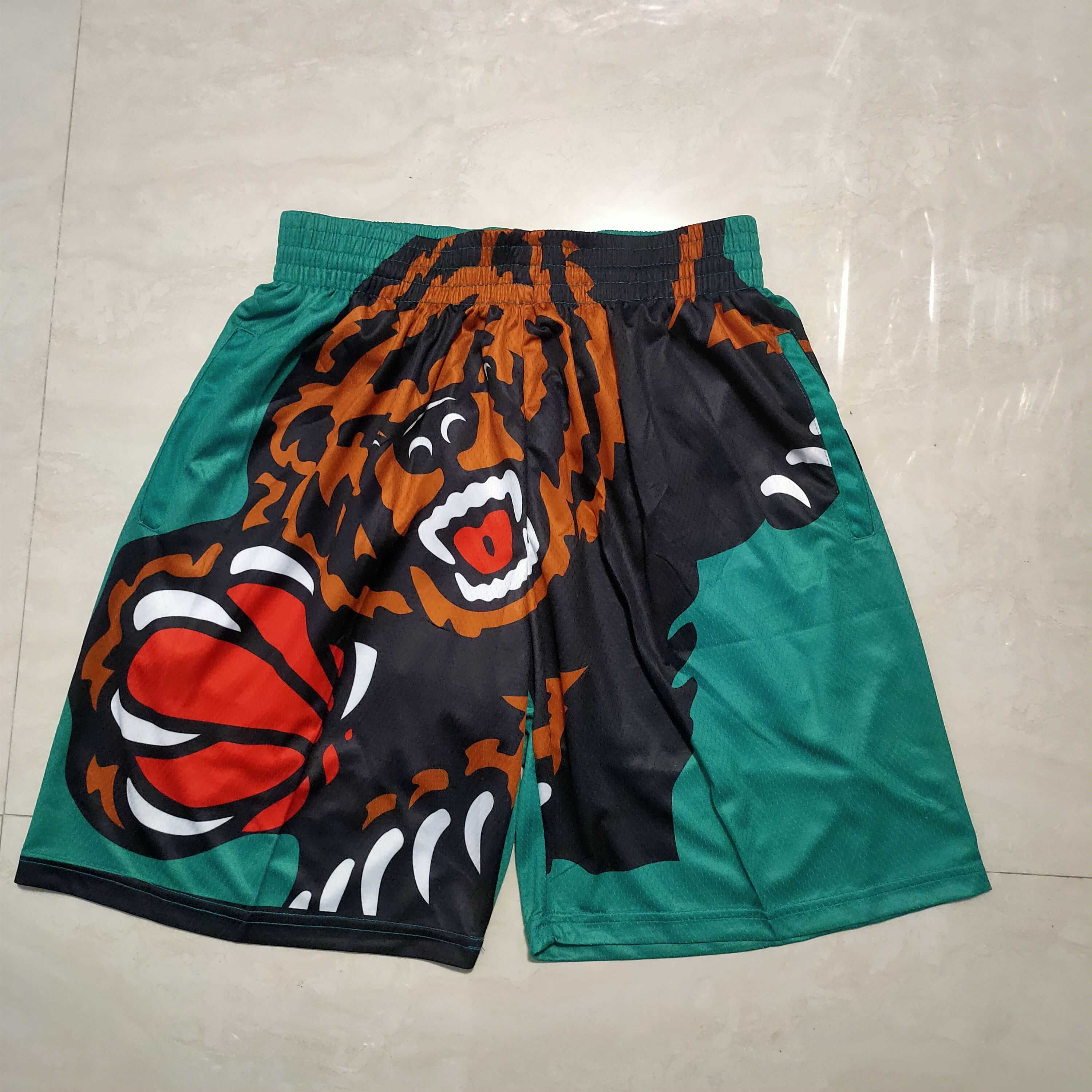Men NBA 2021 Memphis Grizzlies Green Shorts